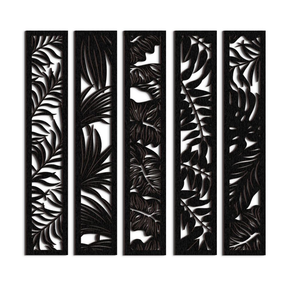 5 Pieces Wooden Wall Art Hollow Wall Decor Wood Panels For Home Decorations🥸